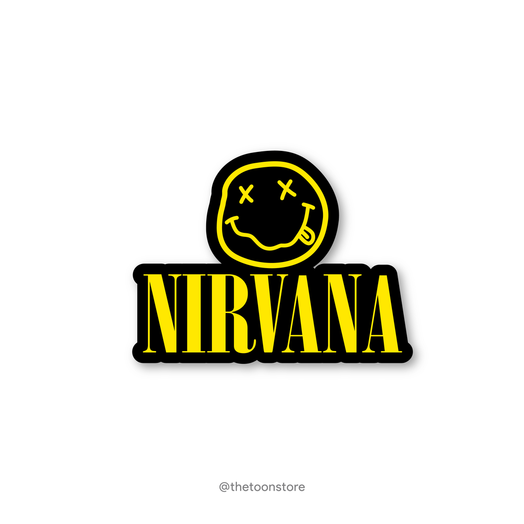 🥇 Vinile e adesivi rock and roll logo nirvana 🥇