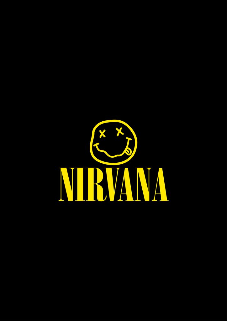 🥇 Vinyl and stickers rock and roll logo nirvana 🥇