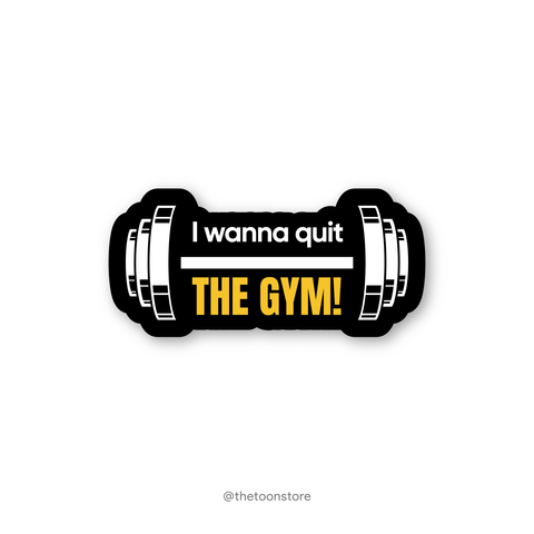 I wanna quit the gym - FRIENDS Sticker - The Toon Store