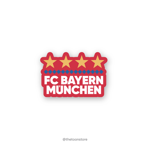 FC Bayern Munchen Text - Football Fanatic Collection Sticker - The Toon Store