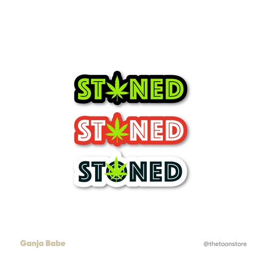 Stoned - Weed Sticker - The Toon Store