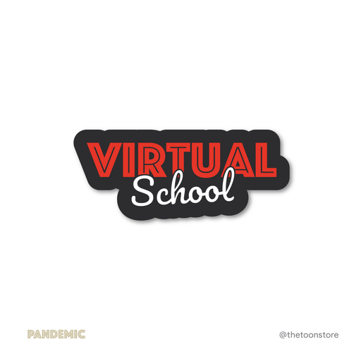 Virtual school - Coronavirus Sticker - The Toon Store