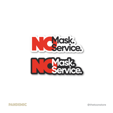 No Mask, No Service - Coronavirus Sticker - The Toon Store