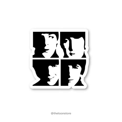 The Beatles Artist Faces - Rock N Roll Sticker - The Toon Store