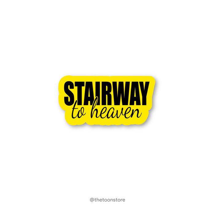 Stairway to heaven - Rock N Roll Sticker - The Toon Store