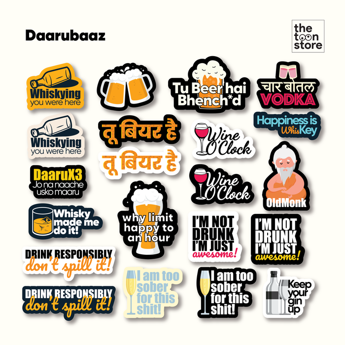 Daaru Stickers Set Sticker - The Toon Store