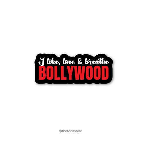 I like, love & breathe bollywood - Bollywood Collection Sticker - The Toon Store