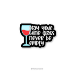 May your wine glass never be empty - Christmas Sticker - The Toon Store