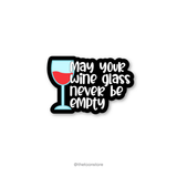 May your wine glass never be empty - Christmas Sticker - The Toon Store