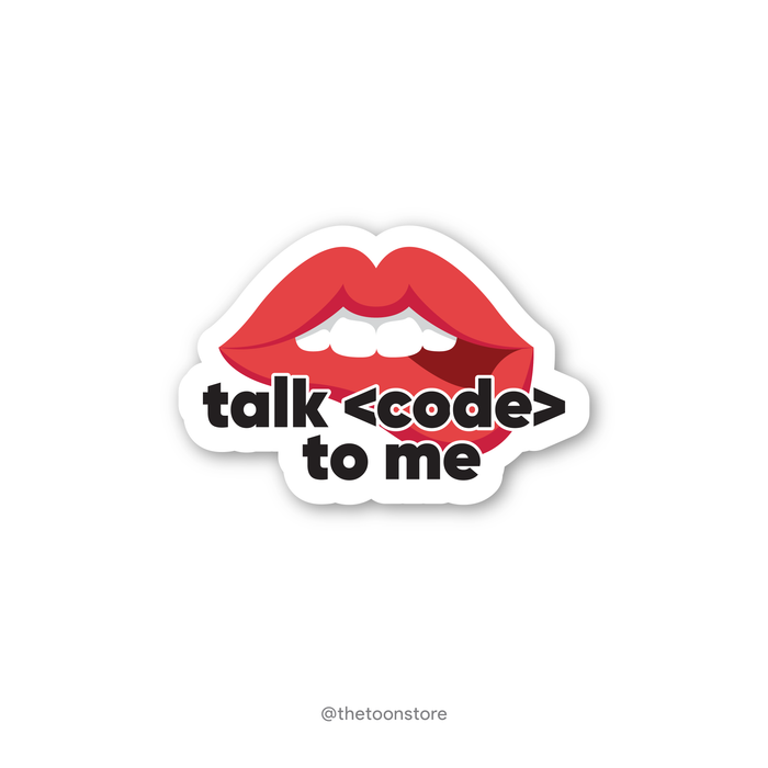 Talk code to me - Developer Collection Sticker - The Toon Store