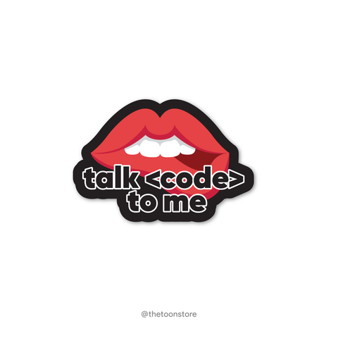 Talk code to me - Developer Collection Sticker - The Toon Store