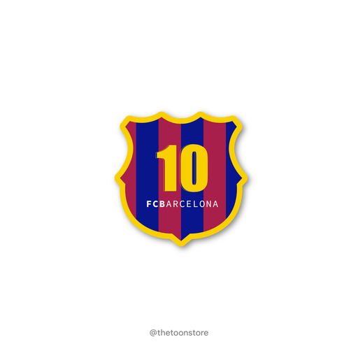 FCB Jersey 10 - Football fanatic collection Sticker - The Toon Store