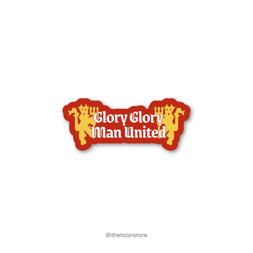 Glory glory man united - Football fanatic collection Sticker - The Toon Store