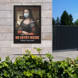 No entry inside without a face mask Covid Poster