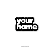 Custom Name Sticker