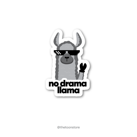 No drama llama - Savage Collection Sticker - The Toon Store