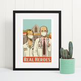 Real heroes Covid Poster