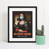 No entry inside without a face mask Covid Poster