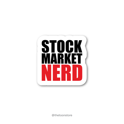 Stock market nerd text - Stock Market Collection Sticker - The Toon Store