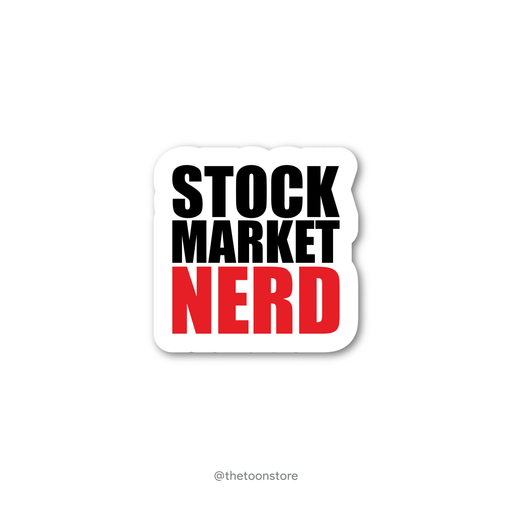 Stock market nerd text - Stock Market Collection Sticker - The Toon Store