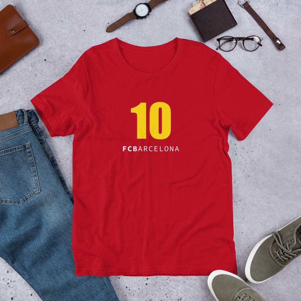 Lionel Messi No 10 Barcelona Unisex T-Shirt - Teeruto